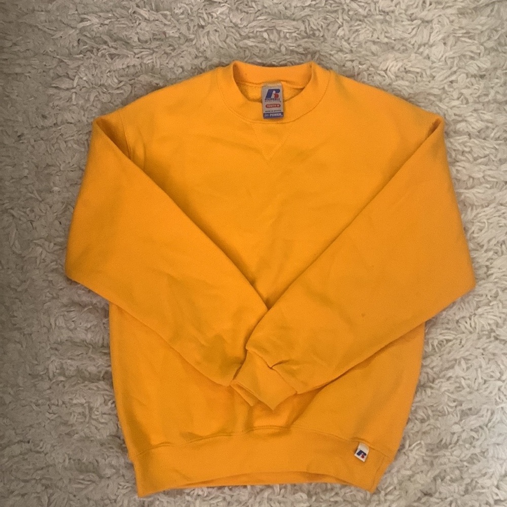VINTAGE Russell Athletic Yellow Sweatshirt